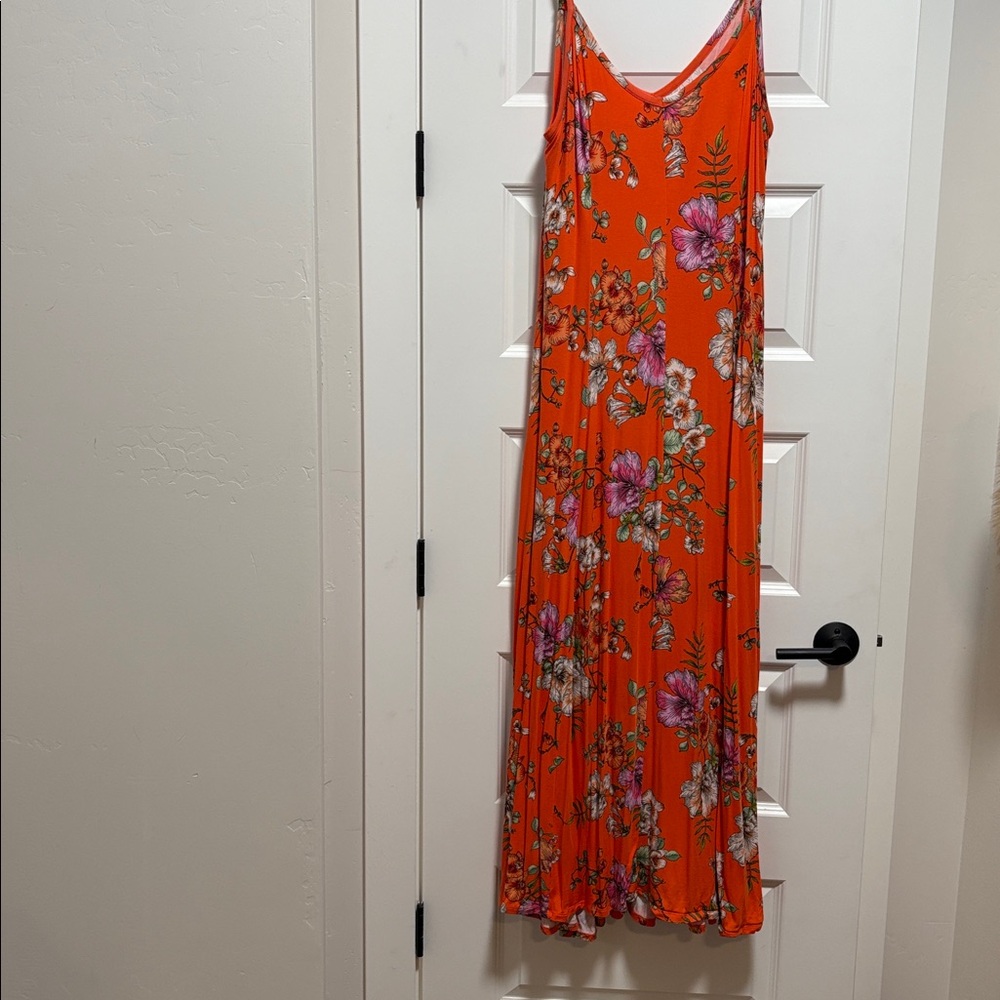 Torrid Orange Floral Knit Dress